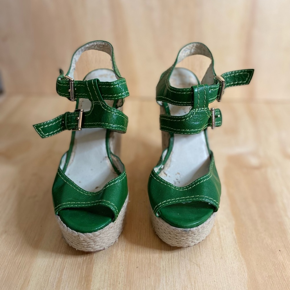 Nine West Green Platforms